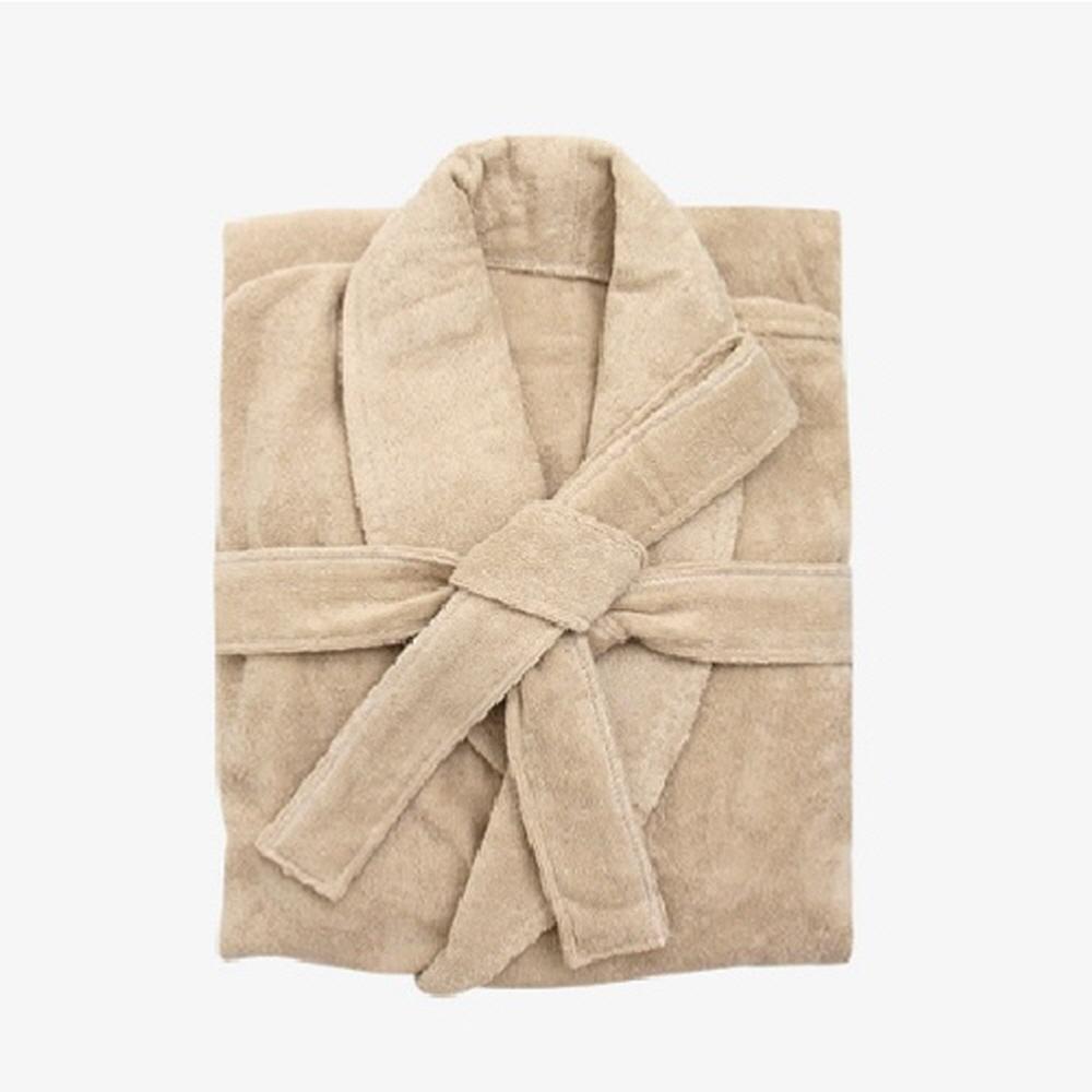 COTTON BATH ROBE BEIGE