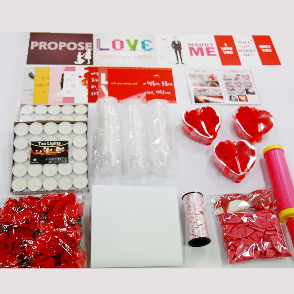 luvhunter Messege Card Proposal Event Tea Lilght Candles Set