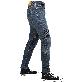 full image BBJ JEDI M Rider Blue Jean Unique Design Skinny Denim Hip / Knee Pad Fashion New