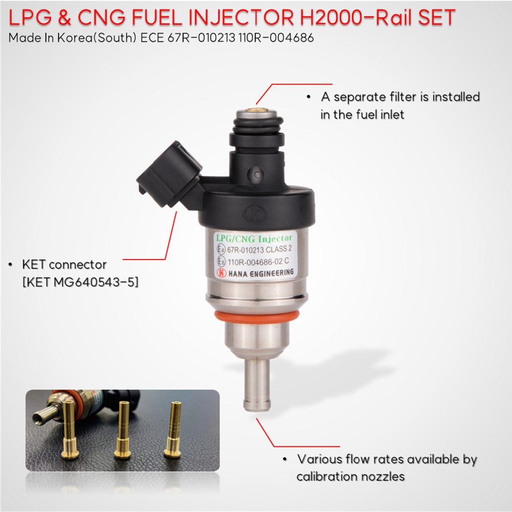 LPG CNG injector for passenger car (H2000)