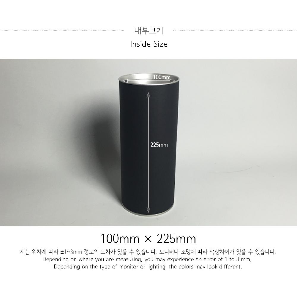 Tin-cap paper tube 100x240(Black)_Tea Coffee Apparel Packing Box Cylinder Gift Box Wrapping Supplies