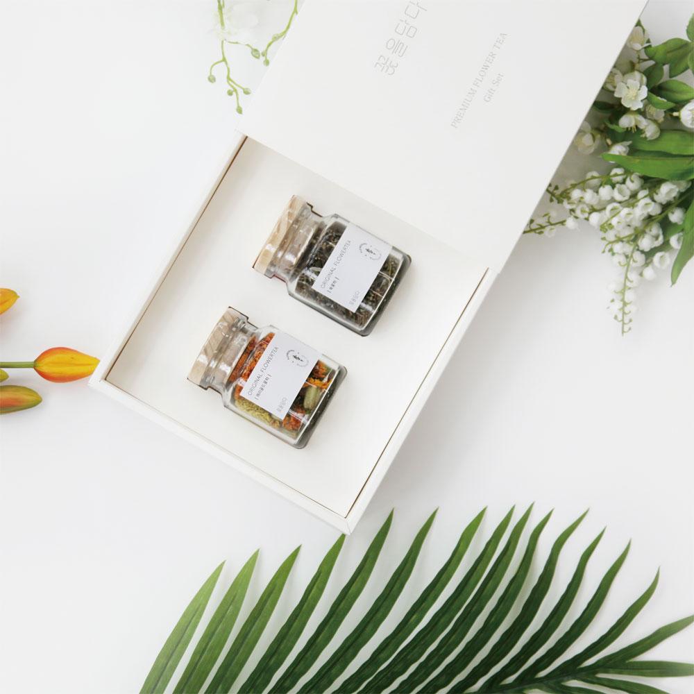 Simple and high-end design Original Flowertea(2pc) Gift Set (made in Korea)