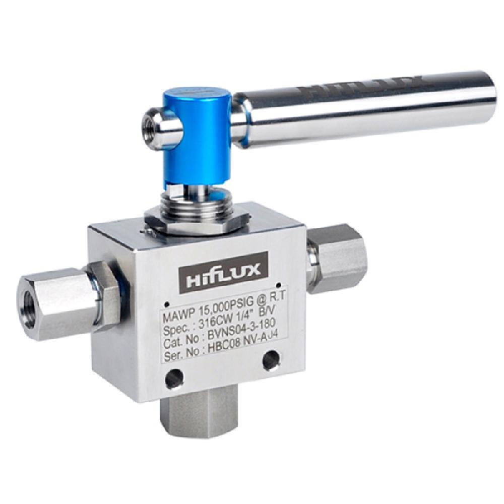 High Pressure 2-Way Ball Valve Trunion style Ball 1/4" 20,000psi