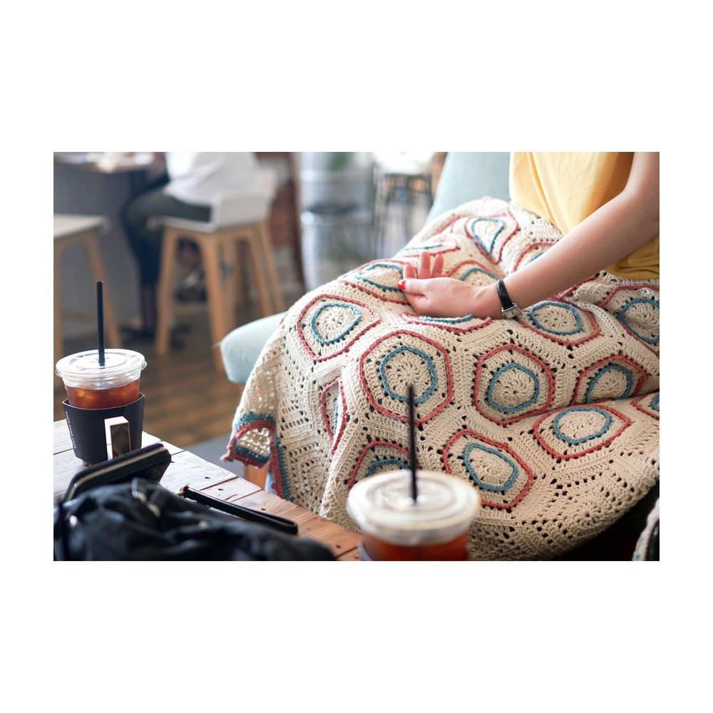 Hexagon motif blanket CROCHET DIY KIT