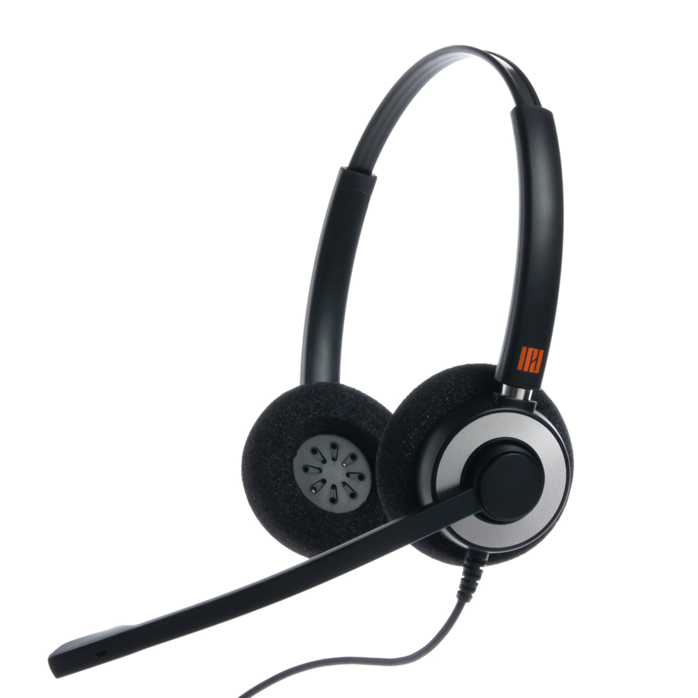 IPD IPH-165 Professional Binaural Noise cancelling Call center/Office Headset with U10 bottom cable