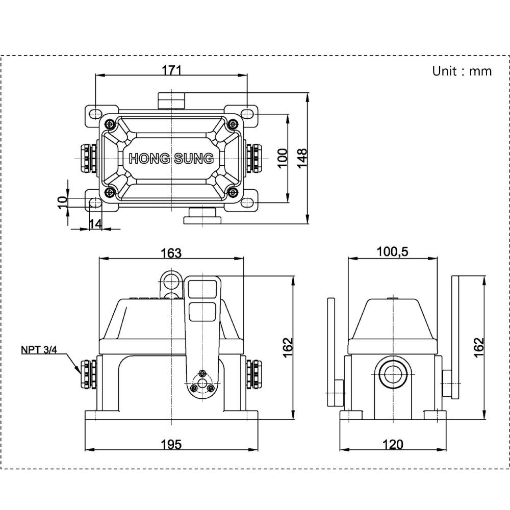 Pull Cord Switch (HPC-301) Emergency Stop Switch Belt Conveyor Explosion Proof Plant