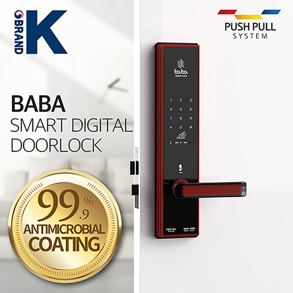 Smart Digital Door Lock BABA-8300 (3-way) 7 Colors Keypad Keyless Entry Code