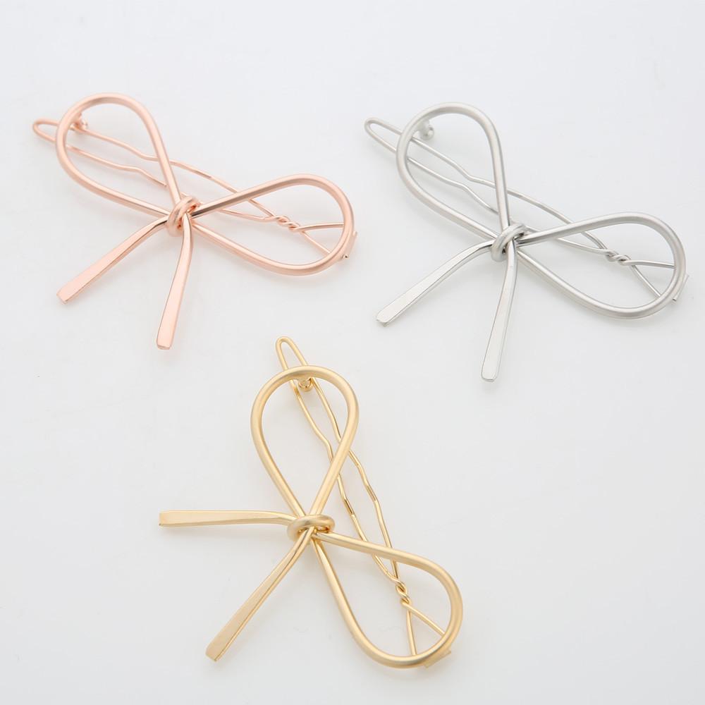 Jinccecil ribbon hairpin - Matte Gold