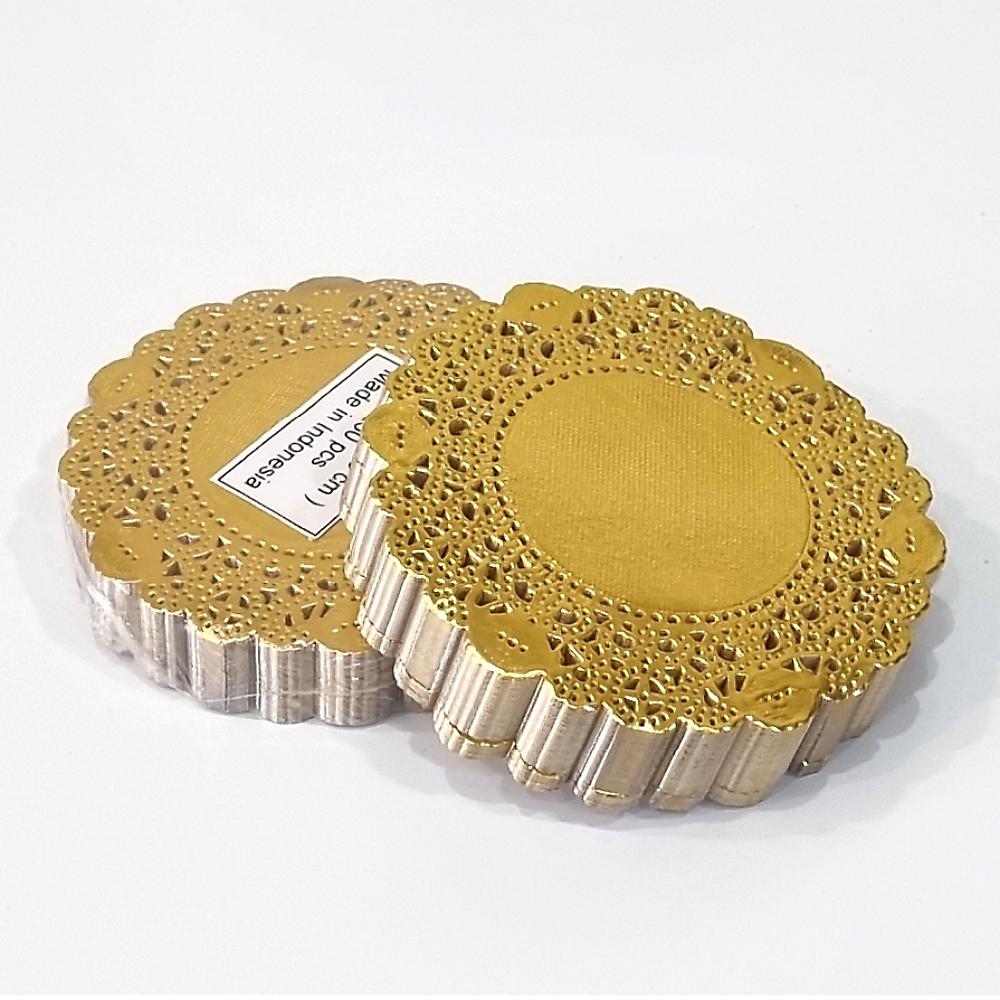 3.5 inch Doilies paper Gold and Siver 250pcs