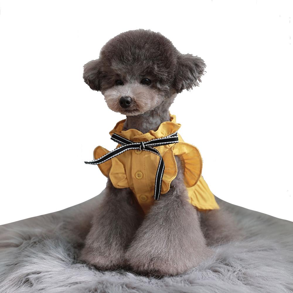 Tint Frill blouses (Yellow / XL size)