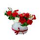 full image  Soap Flower Carnations Center Piece  L (Cherry Red)