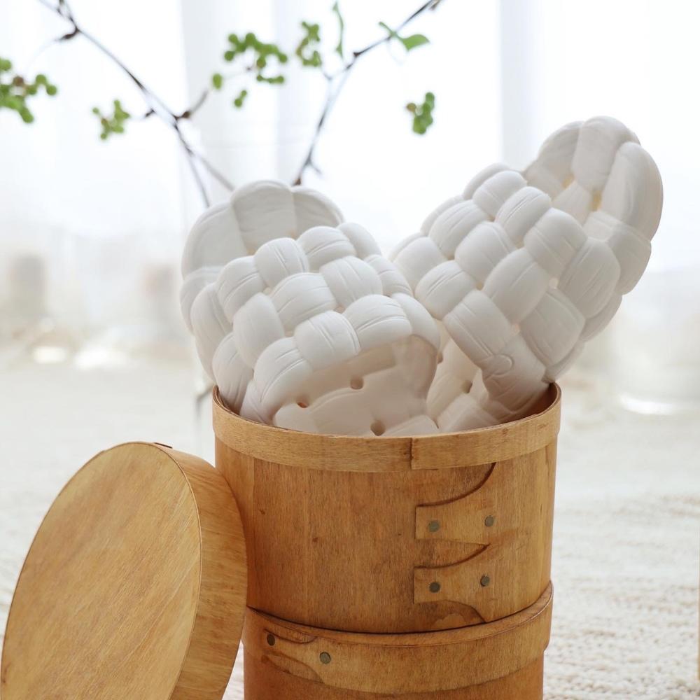 Quilted Bathroom Slippers White 260