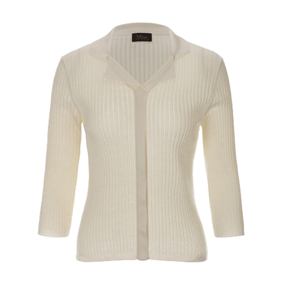 Wool blend ribbed slim fit pullover