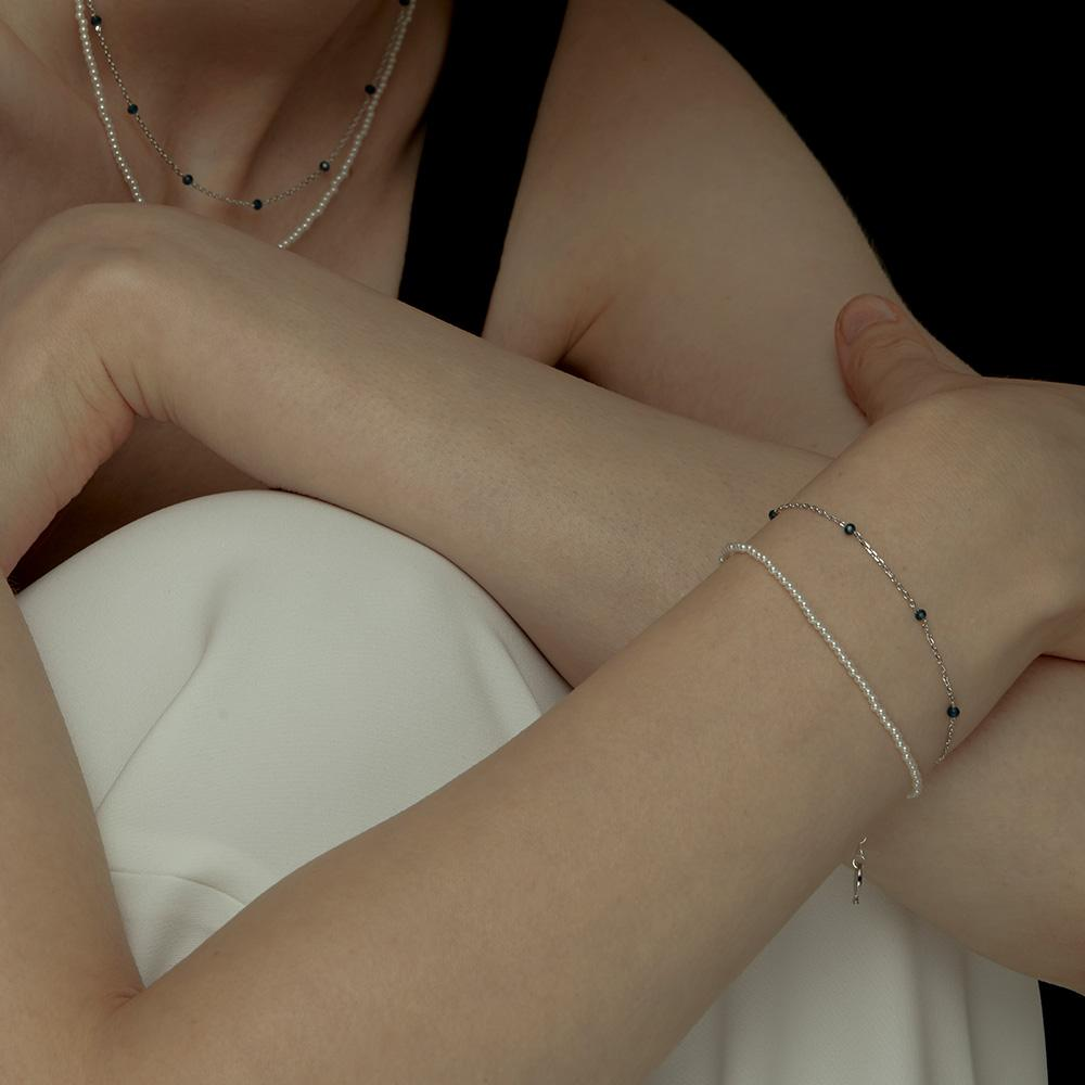 Blue d Sliver Bracelet