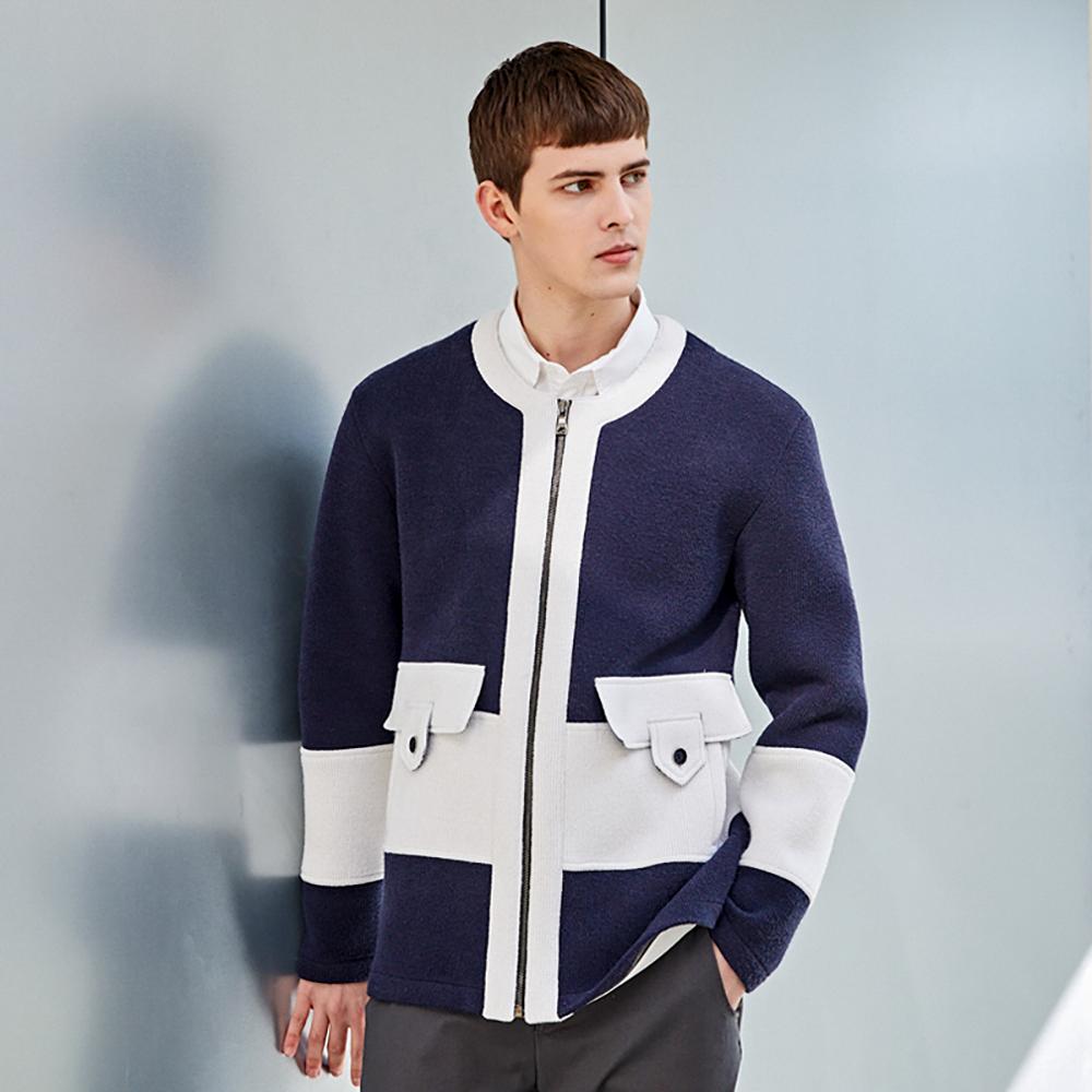 [CUSTOMUS] Waist scheme preppy neoprene jacket CXS23SKCD277