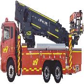 Jinwoo SMC Firefighting aerial ladder vehicle Telescopic boom type(52M)