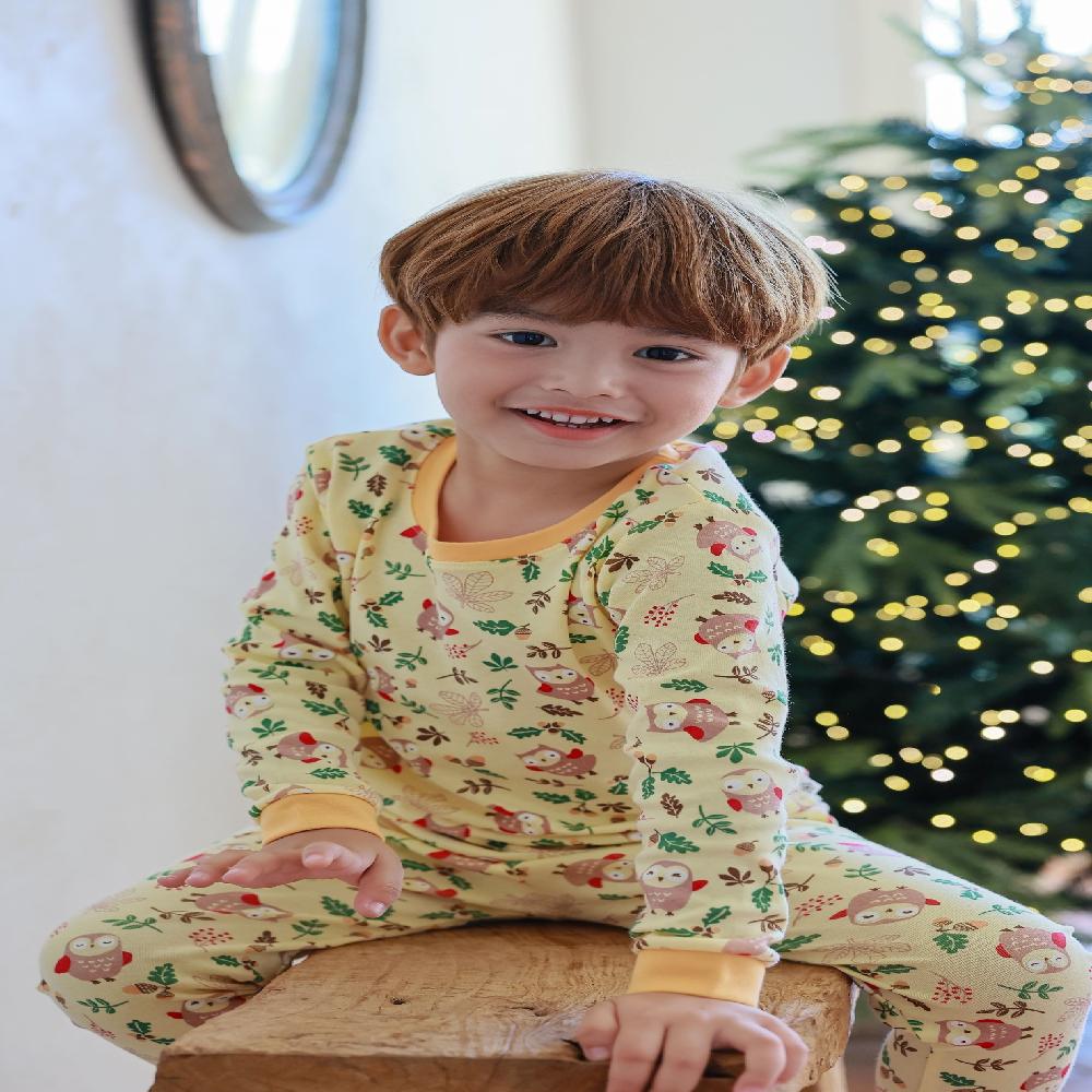 Charming Owl, Cotton set, Yellow