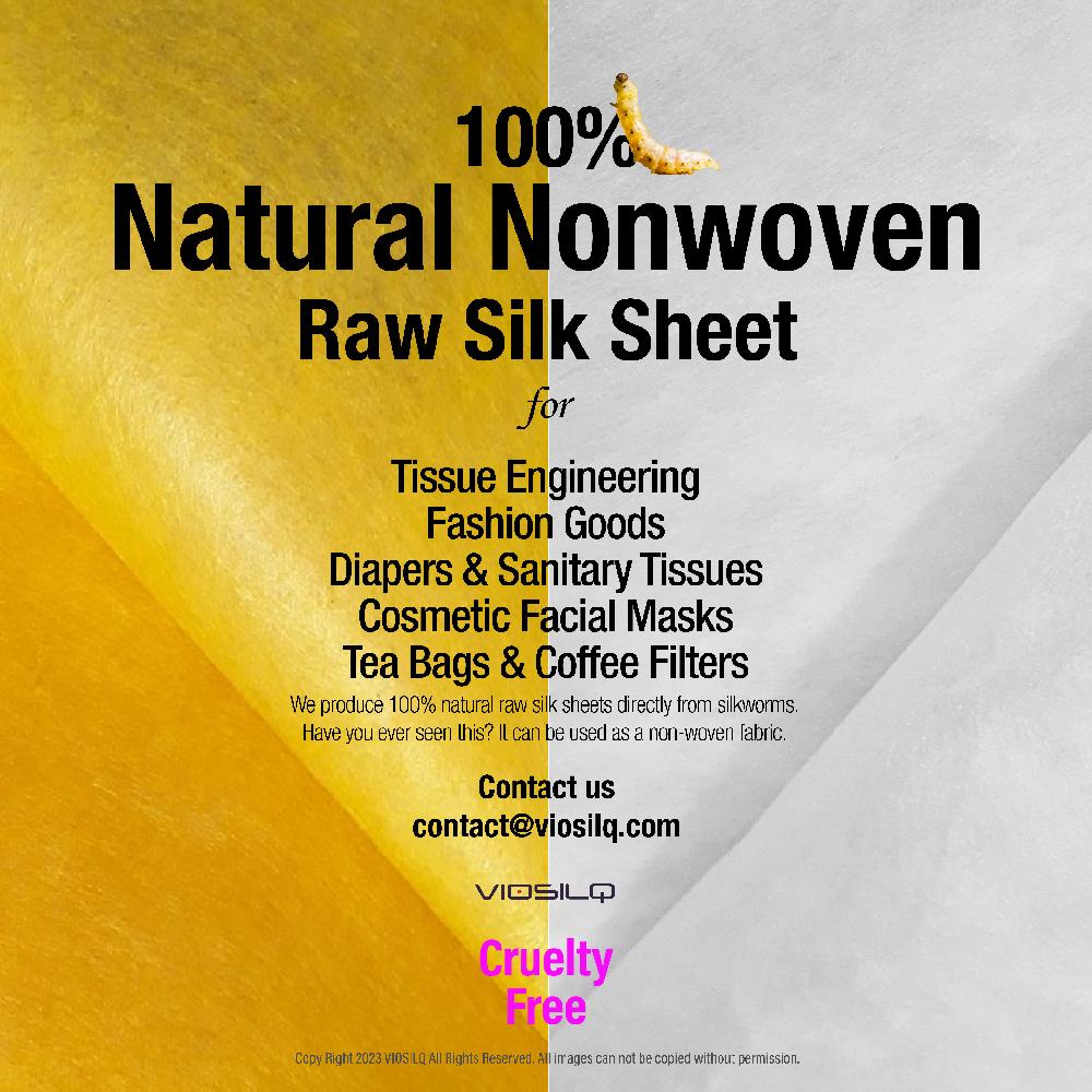 VIOSILQ Natural Non-woven Golden Raw Silk Breast Patch