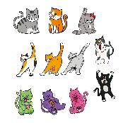 ㅁㅋㅁㅋ Cat piece sticker